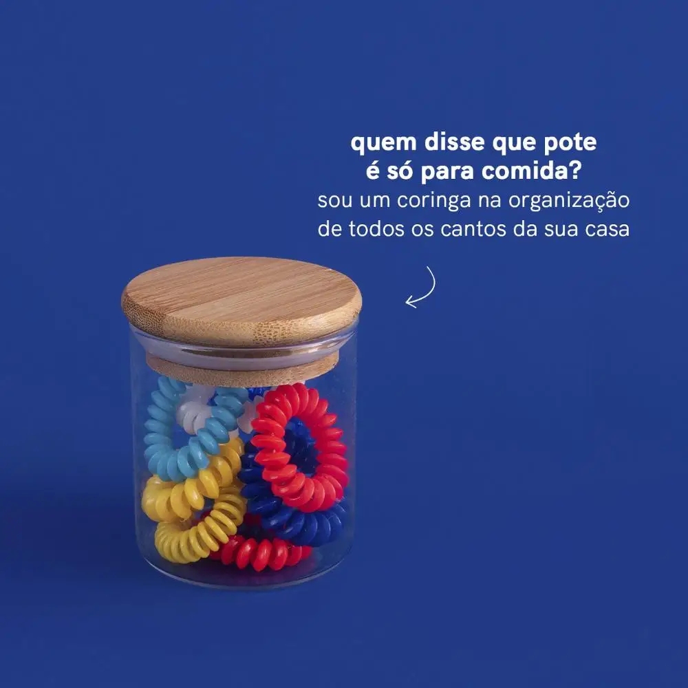 Pote de Vidro 200ml com Tampa de Bambu – Oikos | Organize sua Cozinha com Estilo - Imagem 6