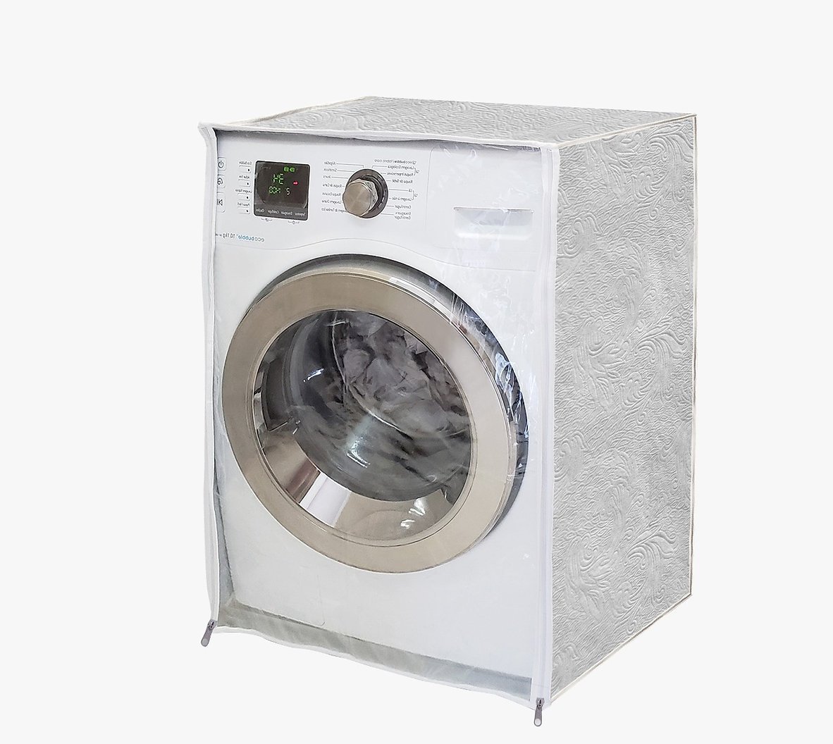Capa para Máquina de Lavar Abertura Frontal GG - Proteção Contra Poeira e Umidade - Cor Branco