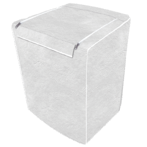 Capa Flanelada para Máquina de Lavar com Zíper – Abertura Superior – Branco G