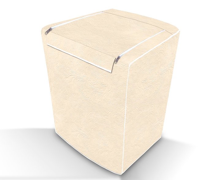 Capa Flanelada para Máquina de Lavar – Abertura Superior com Zíper – Tamanho G – Bege