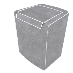 Capa Flanelada para Máquina de Lavar com Zíper – Abertura Superior M, Cinza