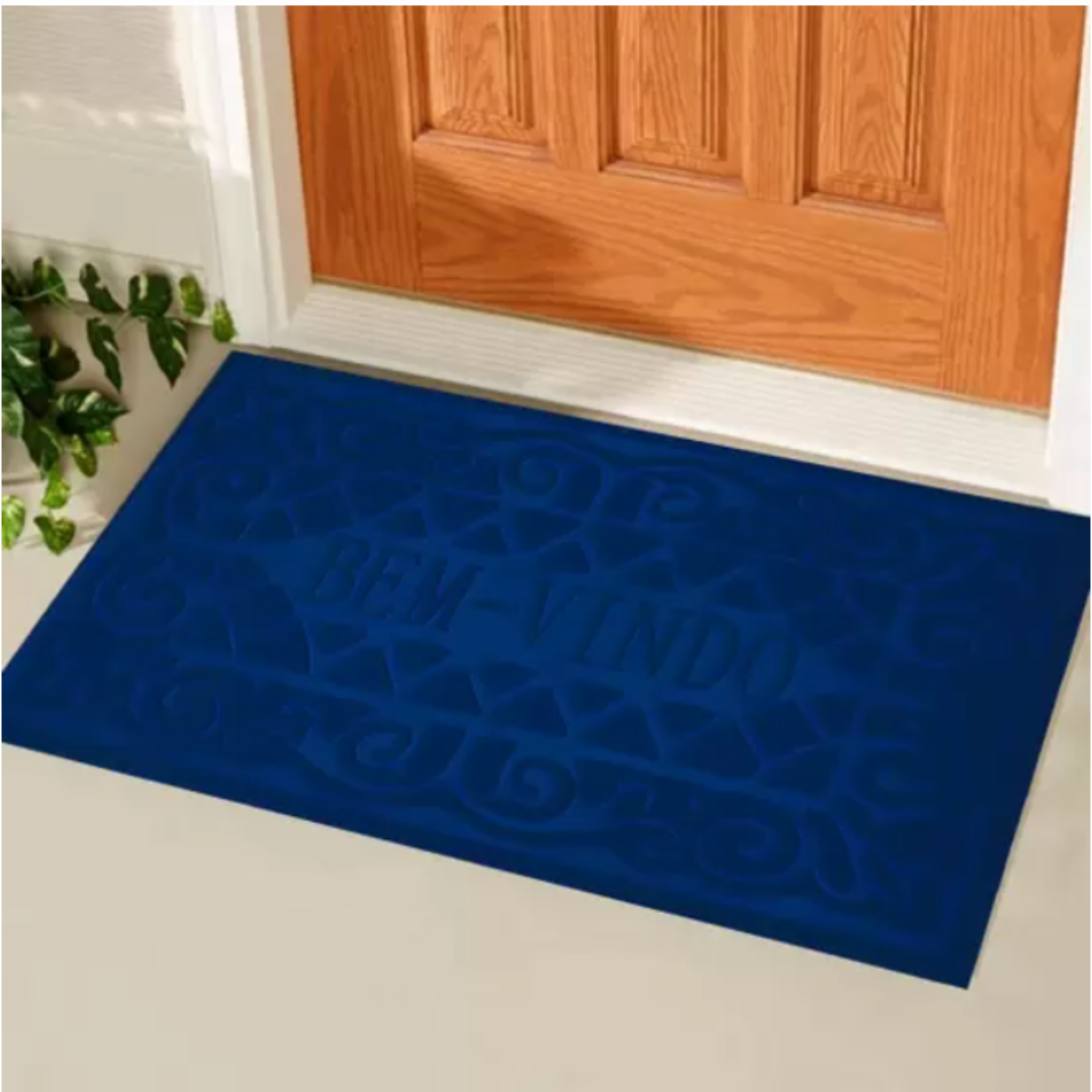 Tapete Capacho de Porta de Entrada Bem-Vindo 37x57cm – Antiderrapante e Resistente