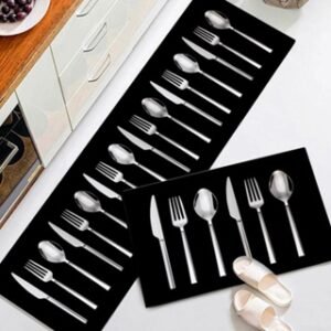 Kit Tapetes e Passadeira Antiderrapante para Cozinha 2 Peças – Conforto e Segurança no Dia a Dia (JTMC071)