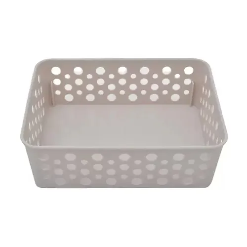 Cesto Organizador Furadinho Cinza P – Prático e Versátil para Casa