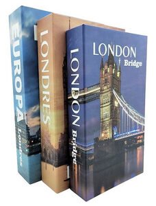 Kit Livro Caixa Decorativo 3 Peças – Porta Objetos Tema Países