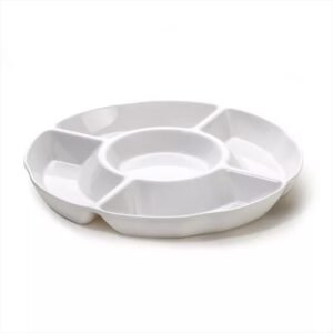 Petisqueira de Melamina 5 Divisórias – Ideal para Aperitivos e Petiscos