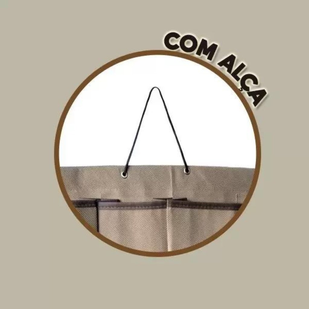 Sapateira de Porta 10 Pares Vermelha – Organizador de Sapatos em TNT Resistente - Imagem 4