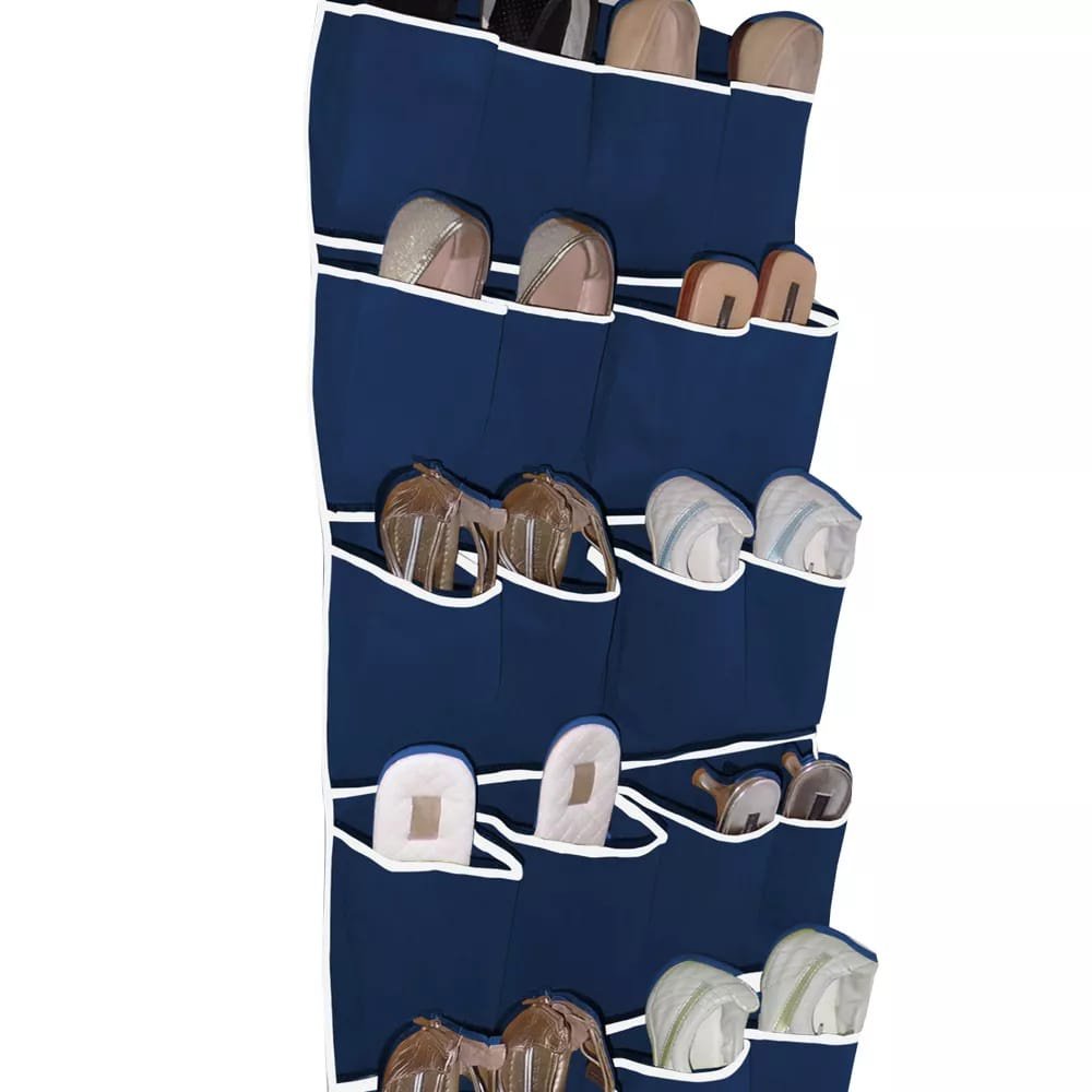 Sapateira de Porta 10 Pares Vermelha – Organizador de Sapatos em TNT Resistente - Imagem 3