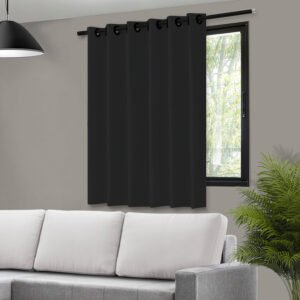 Cortina Blackout 1,40x1,40 com Ilhós - Preto | Bloqueio Total de Luz