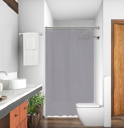 Cortina Box Poliéster com Gancho – Fácil de Instalar, Ideal para Quarto e Sala