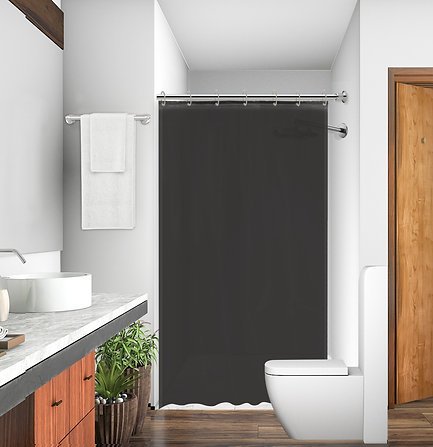 Cortina Box de Tecido Poliéster com Gancho Cor:Bege (1578) - Imagem 4