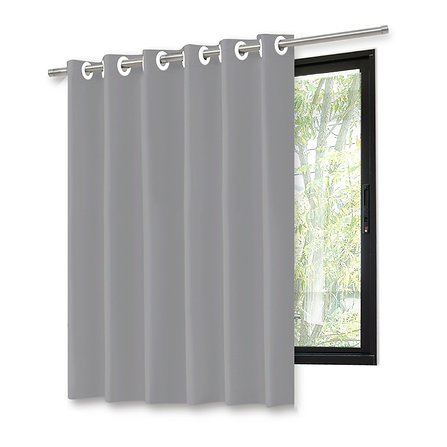 Cortina Black Out com Ilhos 1,40x1,40 Cor:Cinza (2459)